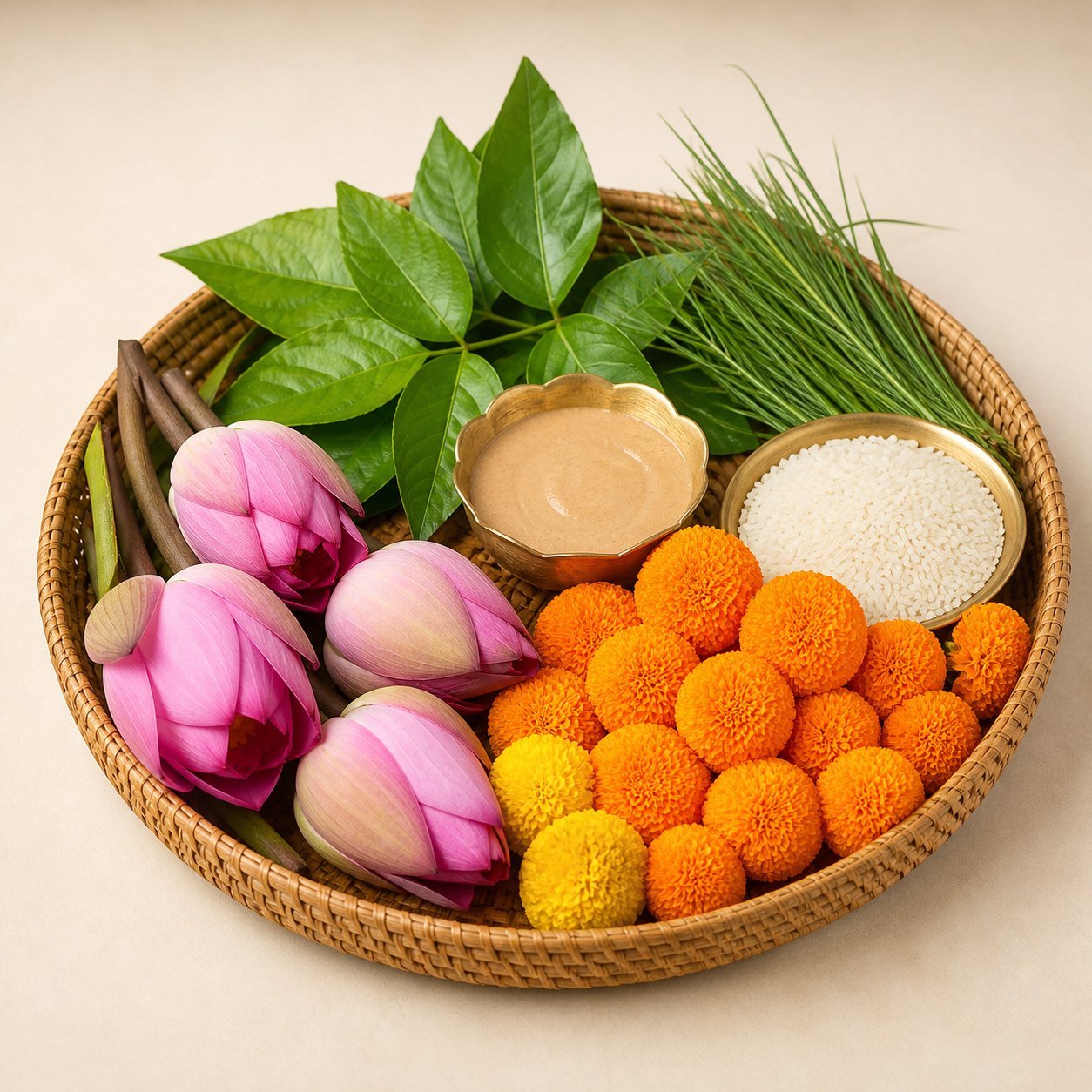 Puja Flowers & Akshat Kit