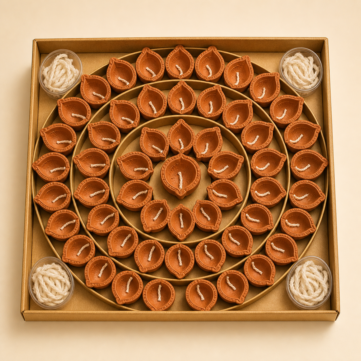 Sandhi Puja 108 Diya Set